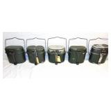 11 GERMAN MILITARY MESS KITS - SOME ARE DATED