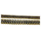 (2) AMMUNITION BELTS - 116 SPENT ROUNDS