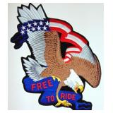 AMERICAN EAGLE MOTORCYCLE RIDING PATCHES - LRG SIZ