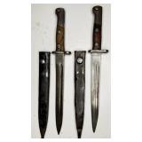 (2) BT3 MAUSER BAYONET & SCABBARD