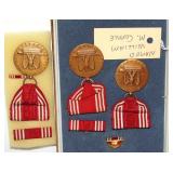(3) WWII GOOD CONDUCT MEDALS - NAMED