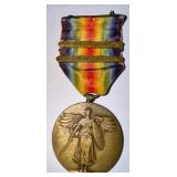 FRANCE WORLD WAR 1 VICTORY MEDAL - 2 BAR