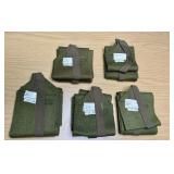 5 PAIR WWII AUSTRALIAN ARMY LEG WRAP GAITER PUTEE