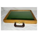 LOCKING DEALER DISPLAY CASE - HINGED GLASS TOP