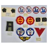 VINTAGE MILITARY INSIGNIA SHOULDER PATCH LOT