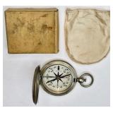 U.S. MILITARY ISSUE WALTHAM COMPASS, BAG, BOX