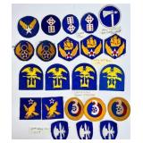 VINTAGE MILITARY INSIGNIA SHOULDER PATCH LOT
