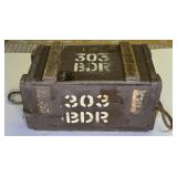1950 .303 INCH Mk 7 BANDOLIER WOOD AMMO BOX