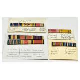 WWII era NAVY MARINE CORPS SERVICE RIBBONS STARS
