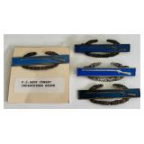 4 - STERLING SILVER ARMY COMBAT INFANTRYMAN BADGES