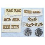 WWII era U.S. & ROYAL MILITARY INSIGNIA