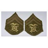 WWI US ARMY QUARTERMASTER CORPS CORPORAL  PATCHES