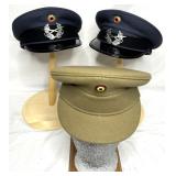BELGIUM CZECH EAST GERMAN OFFICER HATS (6)