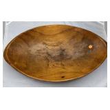 EARLY COUNTRY KITCHEN WOODEN OVAL SHAPE BOWL