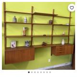 DANISH MID-CENTURY MODERN TEAK MODULAR WALL UNIT