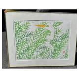 SIGNED IKKI MATSUMOTO - EGRET in the GRASS 282/300