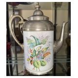 ANTIQUE ENAMELWARE COFFEE POT by MANNING BOWMAN