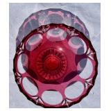 VINTAGE ART GLASS CANDY DISH BAVARIAN CRYSTAL