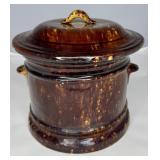 BENNINGTON POTTERY COVERED STORAGE JAR
