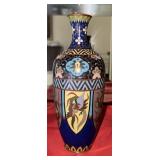 VINTAGE CLOISONNE ENAMEL VASE - DRAGONS & PHOENIX