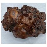 OLD BUMP ON A LOG FOLK ART TREASURE BOX