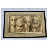 MCM ART SIGNED LOUISE LEAK - The FOUR PEDESTRIANS