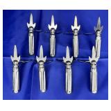 8 SILVERPLATE CORN COB HOLDERS - circa 1900