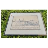 1940 SIGNED PHILLIP GRONEMEYER HARVEST SKETCH