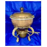 2 CHAFING DISH - VTG BRASS COPPER & INTL SILVER CO