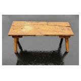 ANTIQUE FARMHOUSE WOODEN BENCH SEAT - SMALL SIZE
