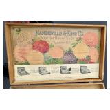 ANTIQUE GARDEN SEED ADVERTISING WOOD BOX
