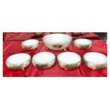 ROYAL AUSTRIA PINE CONE BERRY BOWL / DESSERT SET