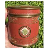 VINTAGE CHINESE CLOISONNE ENAMEL LIDDED TEA CADDY