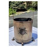 OLD BRASS & COPPER FIREPLACE COAL / ASH BUCKET
