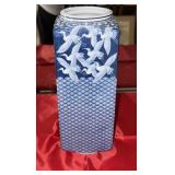 VINTAGE ELAN TAKAHASHI CRANES in FLIGHT VASE