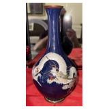 VINTAGE CLOISONNE ENAMEL VASE - DRAGON