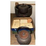 JAPANESE TEAPOT KAMA FURO TILE TEA CEREMONY SET