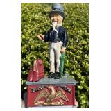 VINTAGE UNCLE SAM CAST IRON COIN BANK