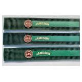 3 JAMESON IRISH WHISKEY BAR RAIL DRINK MATS - JJ&S