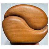 MCM - SCULPTURAL REDWOOD BOX - FRED MARILYN BUSS ?