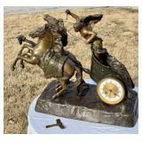 COURSE ROMAINE FRENCH MANTEL CLOCK MARBLE BASE