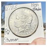 1878 S MORGAN SILVER DOLLAR - " HIGH GRADE "