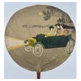 ANTIQUE  ASIAN TREE TEA HAND FAN