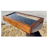 ANTIQUE KEEPSAKE DISPLAY CASE - WEDGE SHAPE