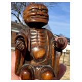 NETSUKE HORNED MONSTER SWIVEL HEAD MEIJJI PERIOD ?