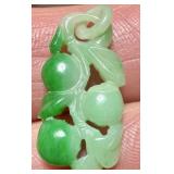 HAND CARVED MYANMAR JADEITE PEACH PENDANT