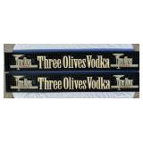 3 OLIVES VODKA ADVERTISING BAR RAIL DRINK MATS - 2
