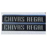 (2) CHIVAS REGAL ADVERTISING BAR RAIL DRINK MATS