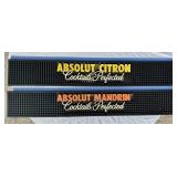 2 ABSOLUT CITRON MANDRIN VODKA BAR RAIL DRINK MATS