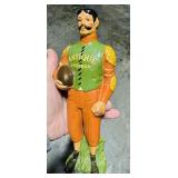 ANTIQUE BOURBON WHISKY ADVERTISING FOOTBALL PLAYER
